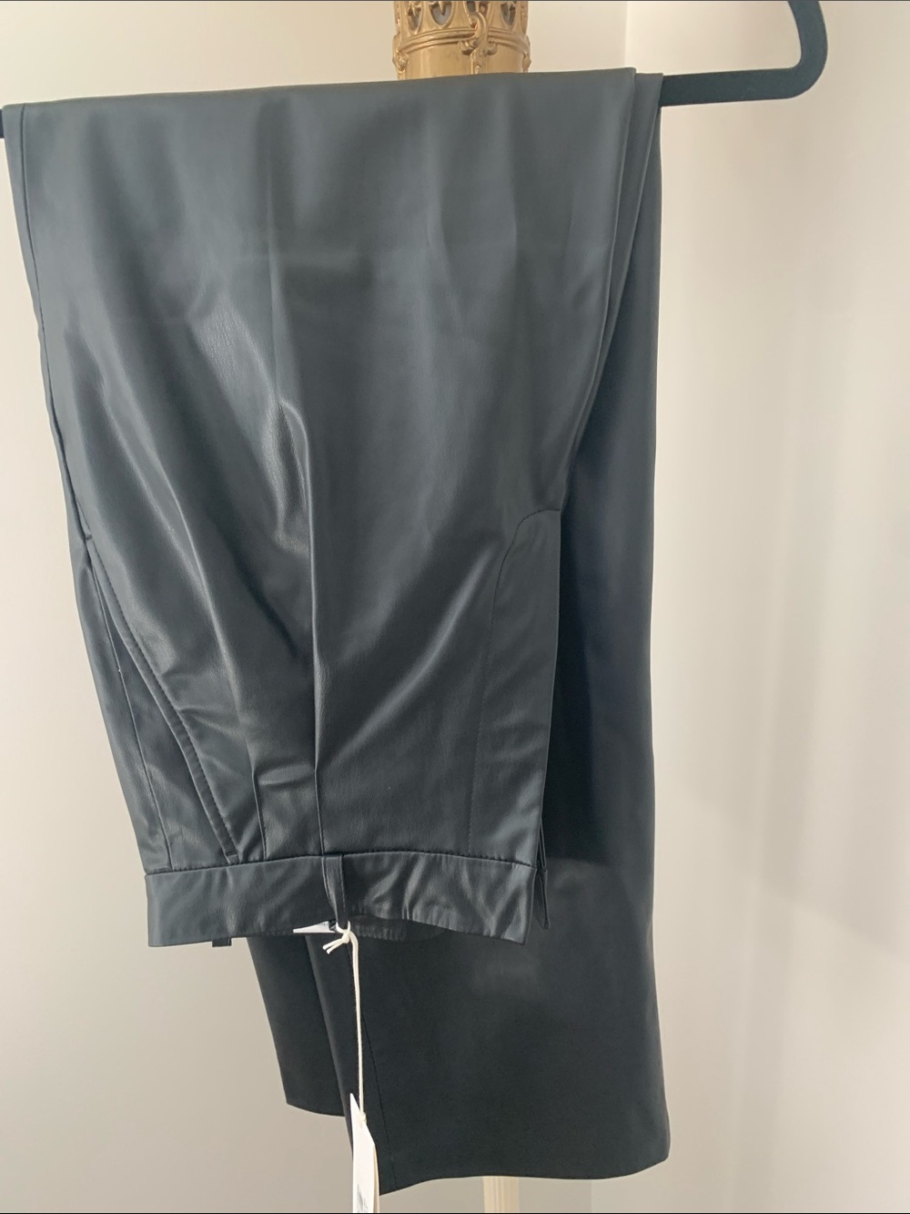 AG Adriano Goldschmied Black Faux Leather Pants